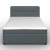 BOXSÄNG MARCO - Graublau/svart, Modern, trä/textil (140/200cm) - Bessagi Home