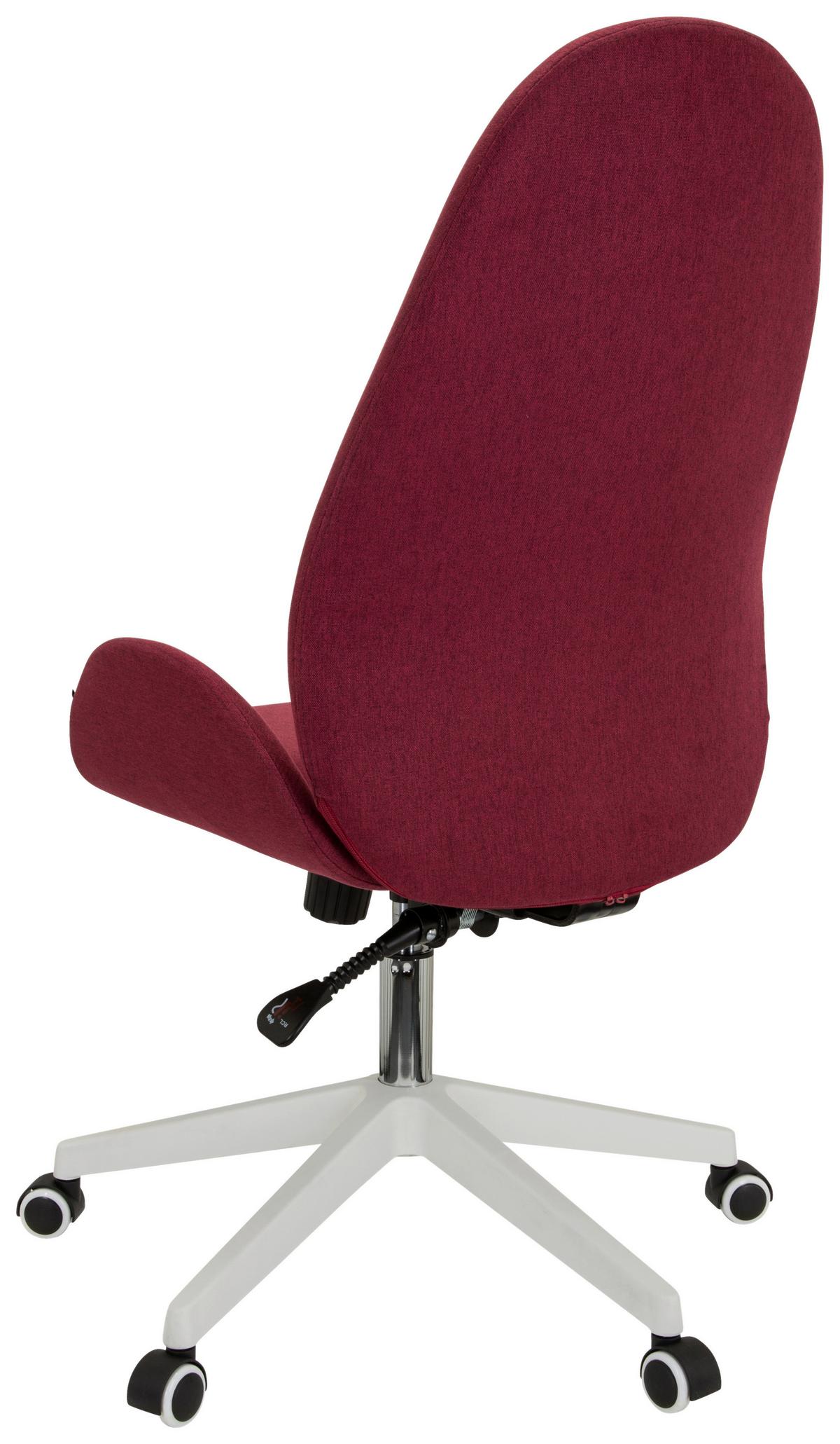 Vrtljivi Stol Avea I, Bordo Rdeča - bela/bordo, Basics, umetna masa/tekstil (56/104/58cm) - MID.YOU