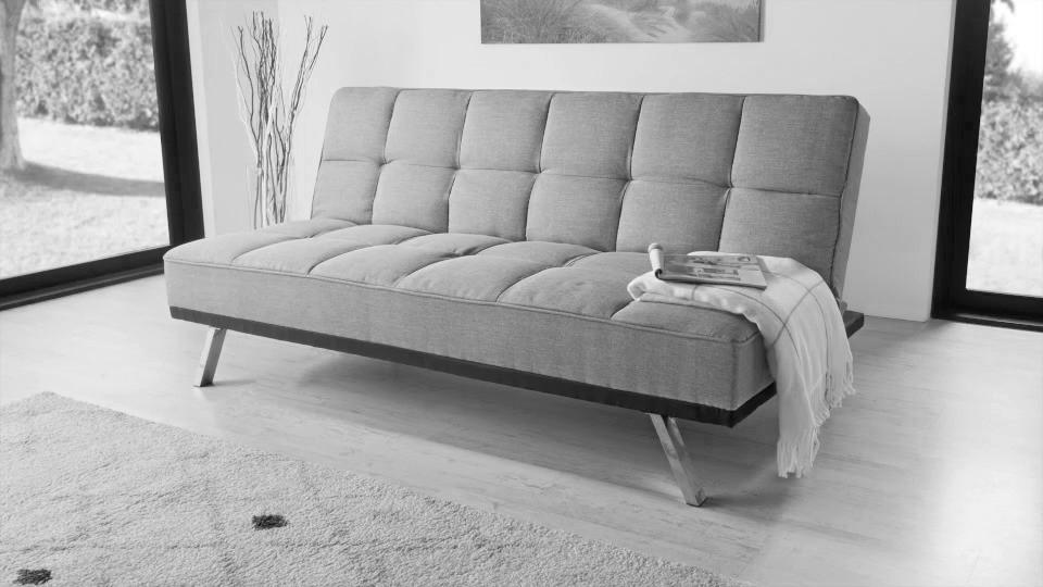 BÄDDSOFFA JAN II -BASED- - grå, Modern, metall/trä (179/84/96cm) - Based