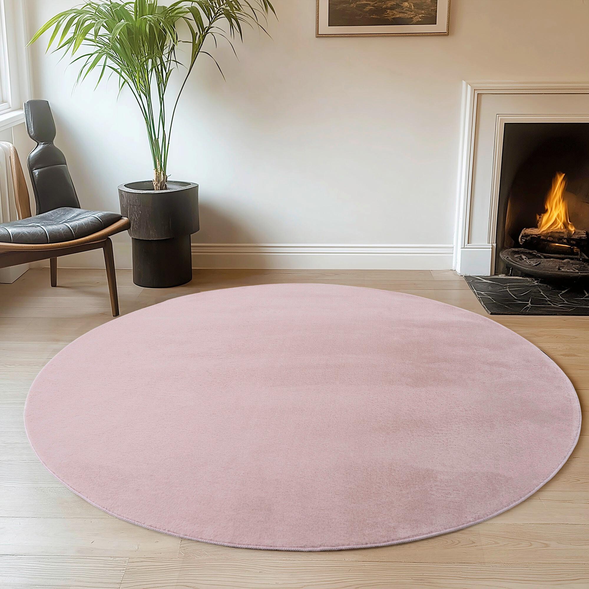 Tkana Preproga Joy, Roza, 80cm - roza, Design, tekstil (80cm)