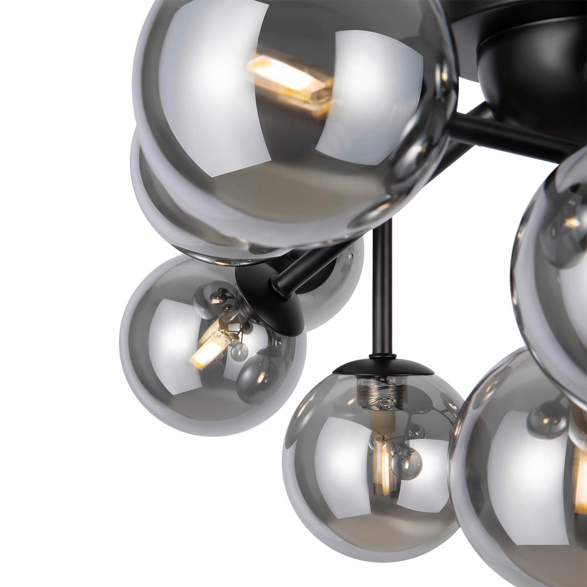 DECKENLEUCHTE DALLAS - Schwarz, Trend, Glas/Metall (60/20/60cm) - MAYTONI