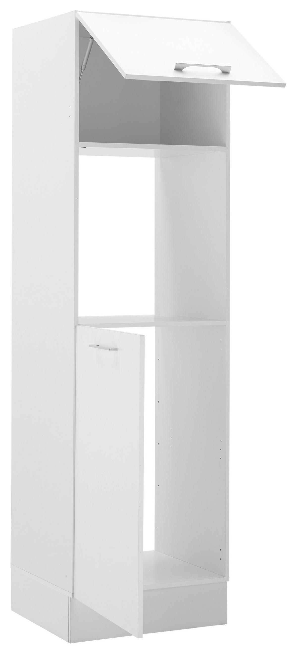 Szekrény Beépíthető Gépekhez Turin Bks 60 White - krómszínű/fehér, Trend, faalapú anyag/fém (60/211/57cm) - MID.YOU