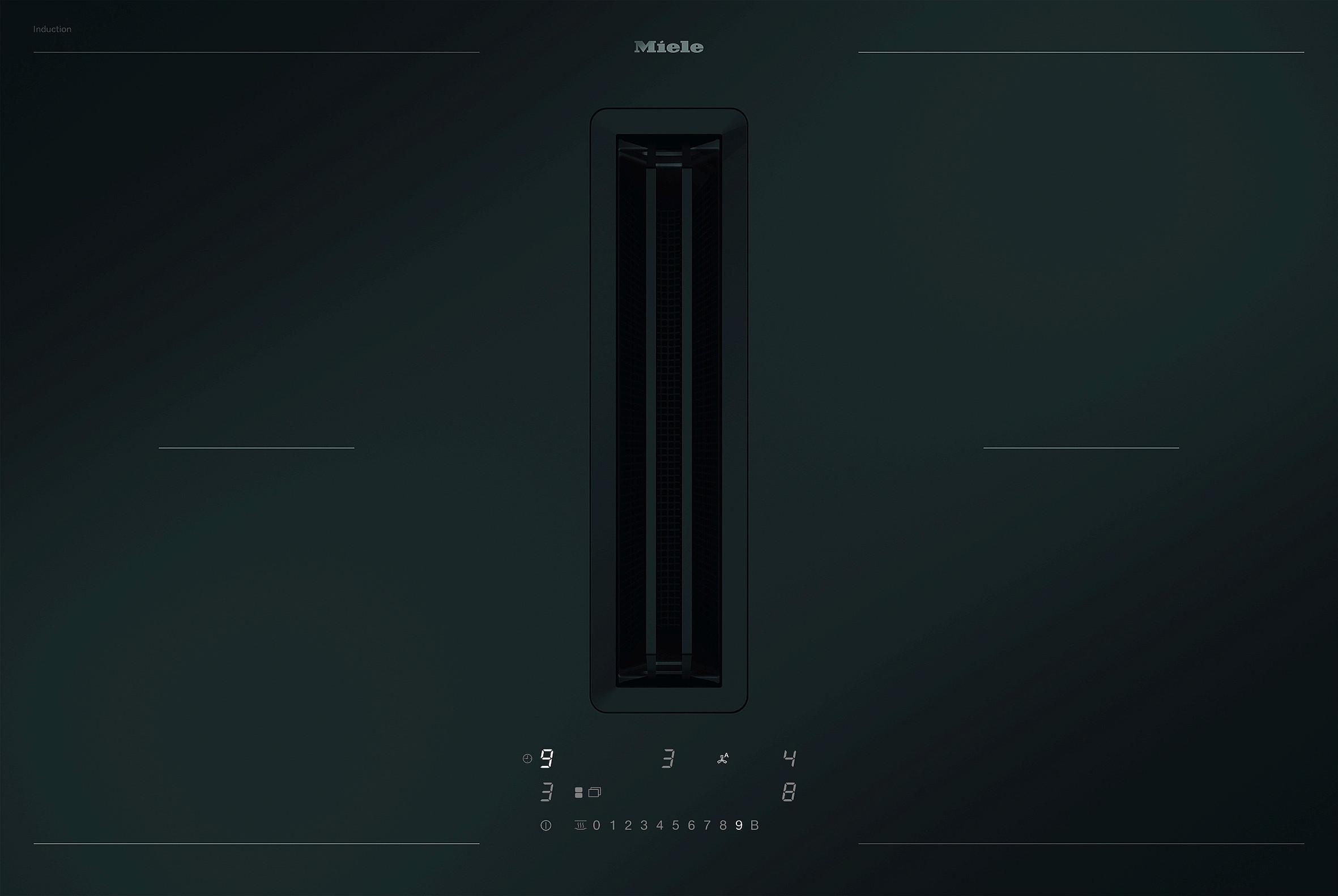 Kochfeld-Dunstabzug-Kombi KMDA7876FL-U - Schwarz, MODERN, Glas (80/23,8/52,0cm) - Miele