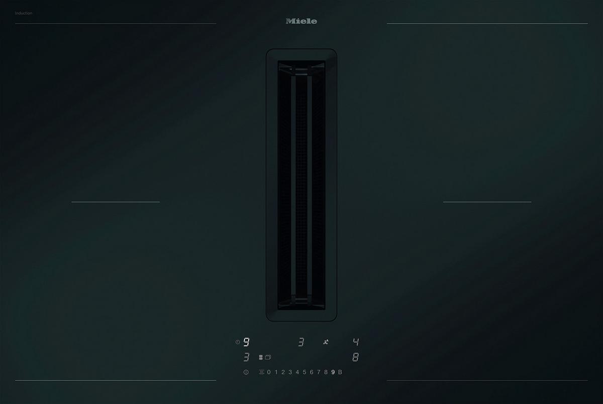 Kochfeld-Dunstabzug-Kombi KMDA7876FL-U - Schwarz, MODERN, Glas (80/23,8/52,0cm) - Miele