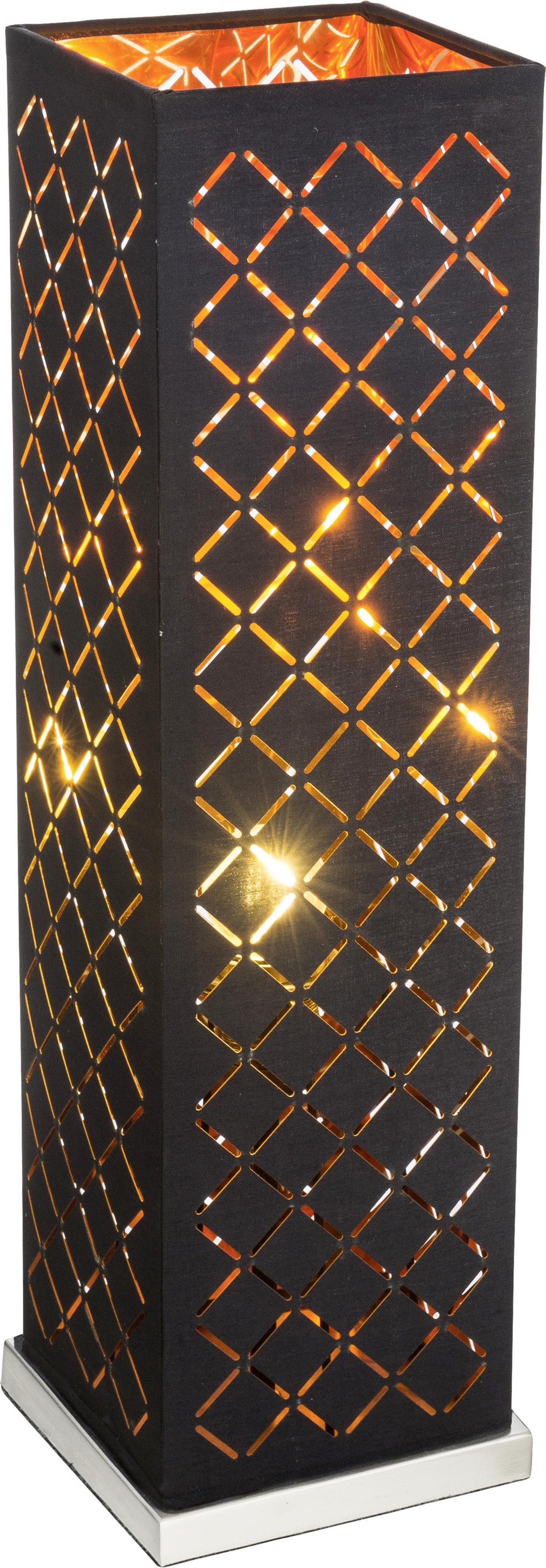 Asztali Lámpa Elin - fekete/arany, Lifestyle, textil/fém (15/57cm) - Mömax