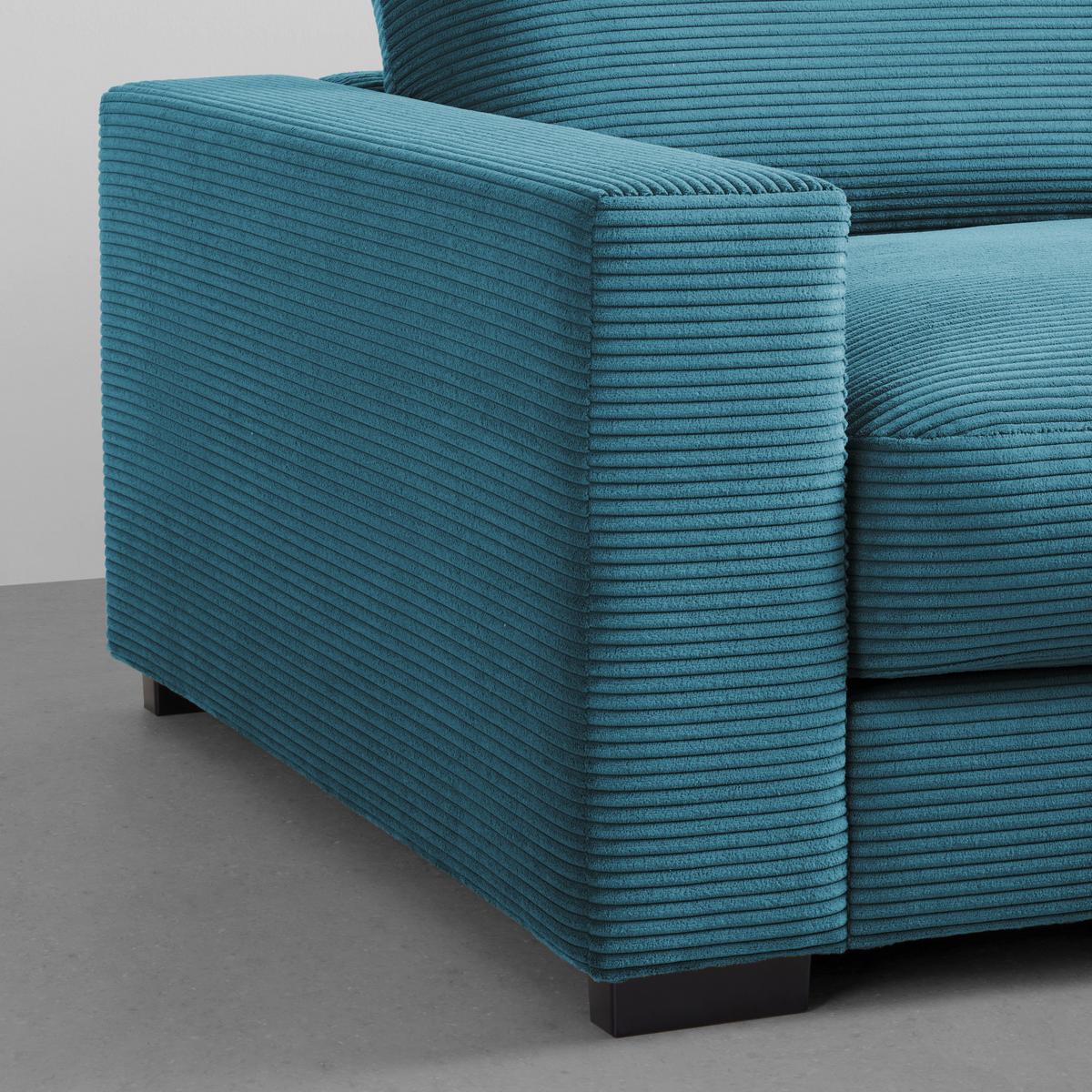 Wohnlandschaft Pedro in Petrol - Petrol, MODERN, Textil (265/83/180cm) - Mömax