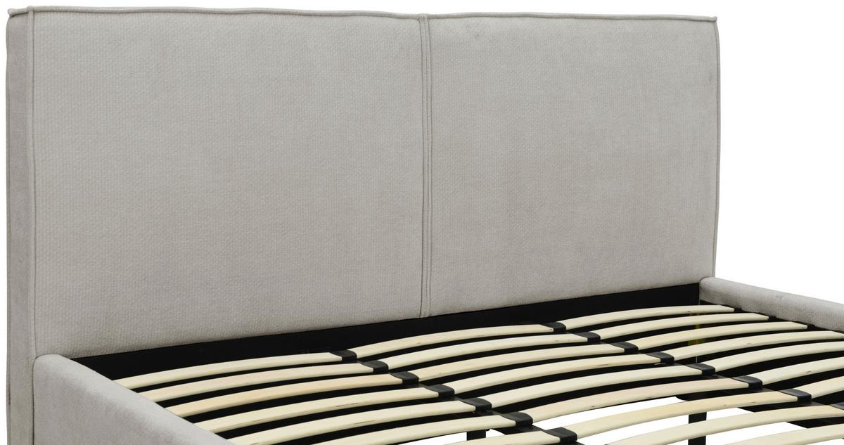 Oblazinjena Postelja Lino, Siva, 180x200cm - siva/črna, Design, kovina/umetna masa (195/105/222cm) - Livetastic