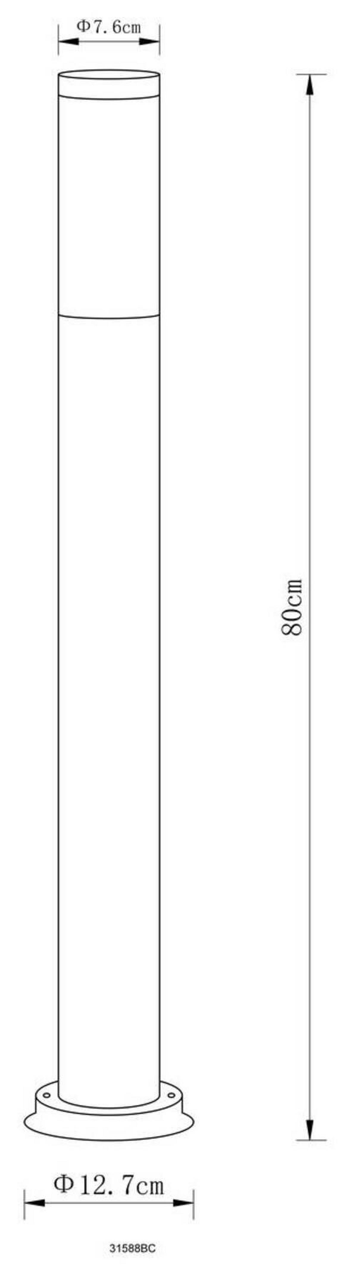 Cestna Svetilka 31588bc - siva/črna, Design, kovina/umetna masa (12,7/80cm) - Globo