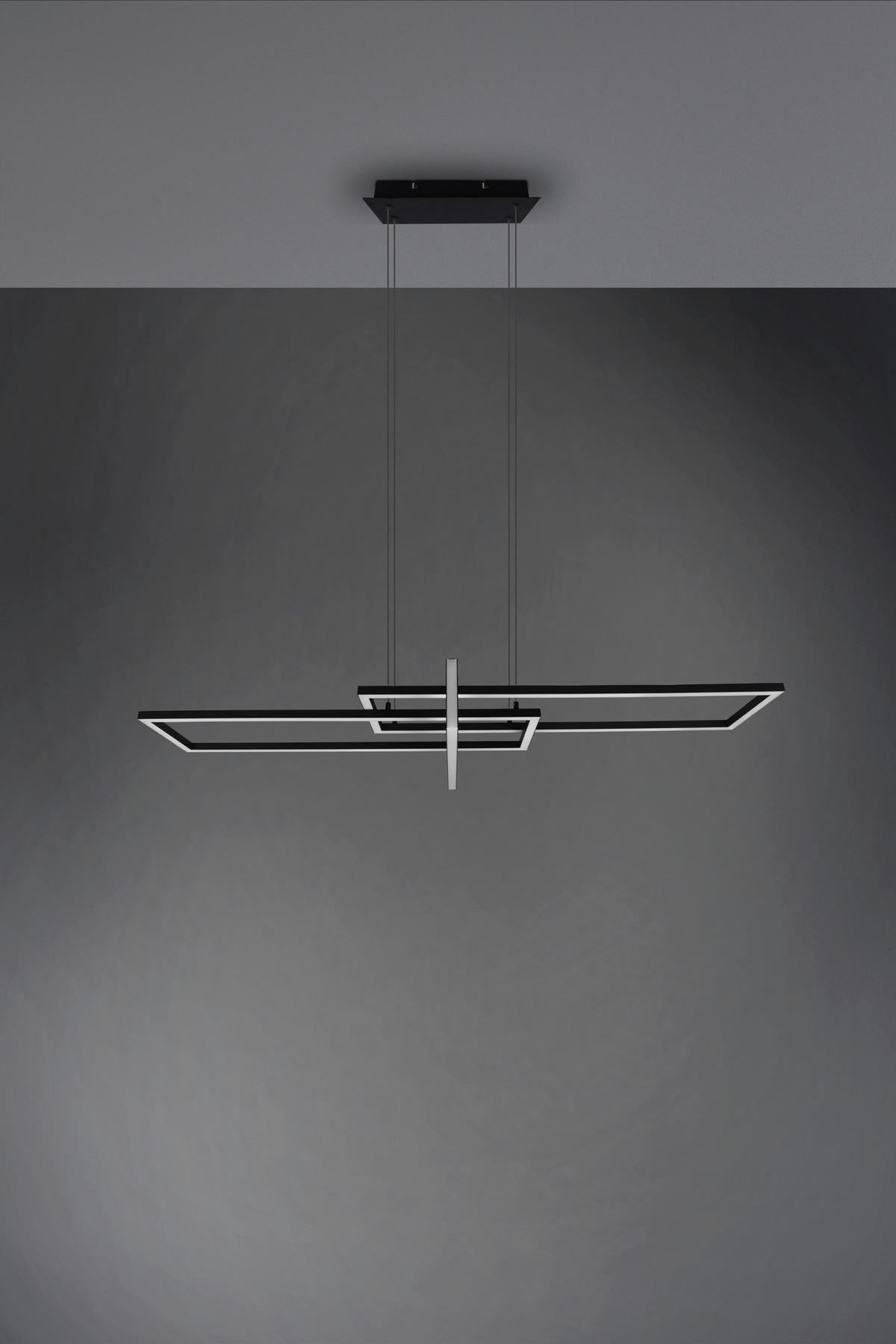 LED-Hängeleuchte Salinas in Schwarz max. 34 Watt - Schwarz, Design, Metall (110/40/150cm) - Trio Leuchten