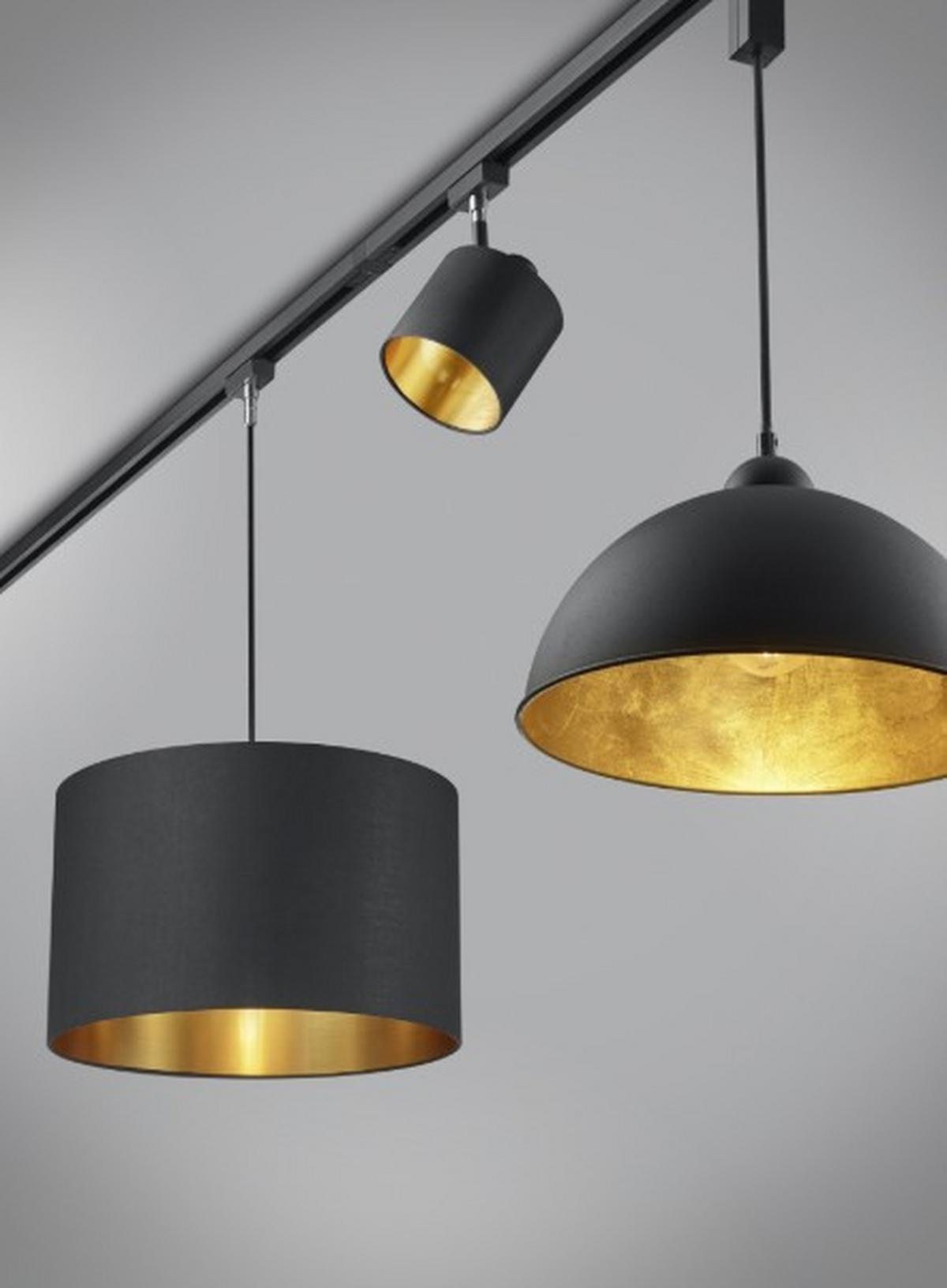 Schienensystem-Strahler Tommy Duoline max. 25 Watt - Goldfarben/Schwarz, Basics, Textil (16/22/12cm) - Trio Leuchten