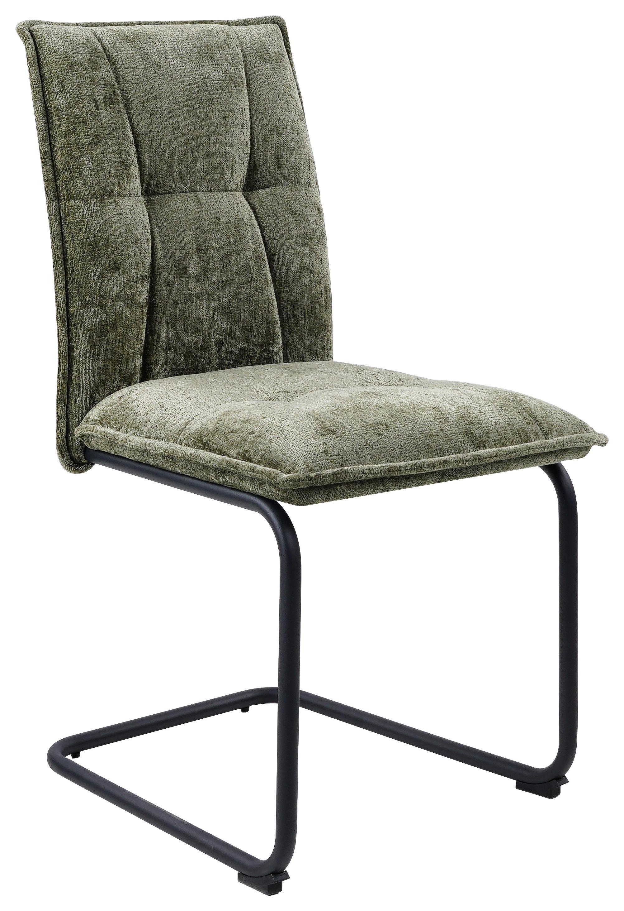 Schwingstuhl Como Grün - Schwarz/Grün, MODERN, Textil/Metall (47/92/58cm) - Mömax