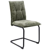 Schwingstuhl Como Grün - Schwarz/Grün, MODERN, Textil/Metall (47/92/58cm) - Mömax