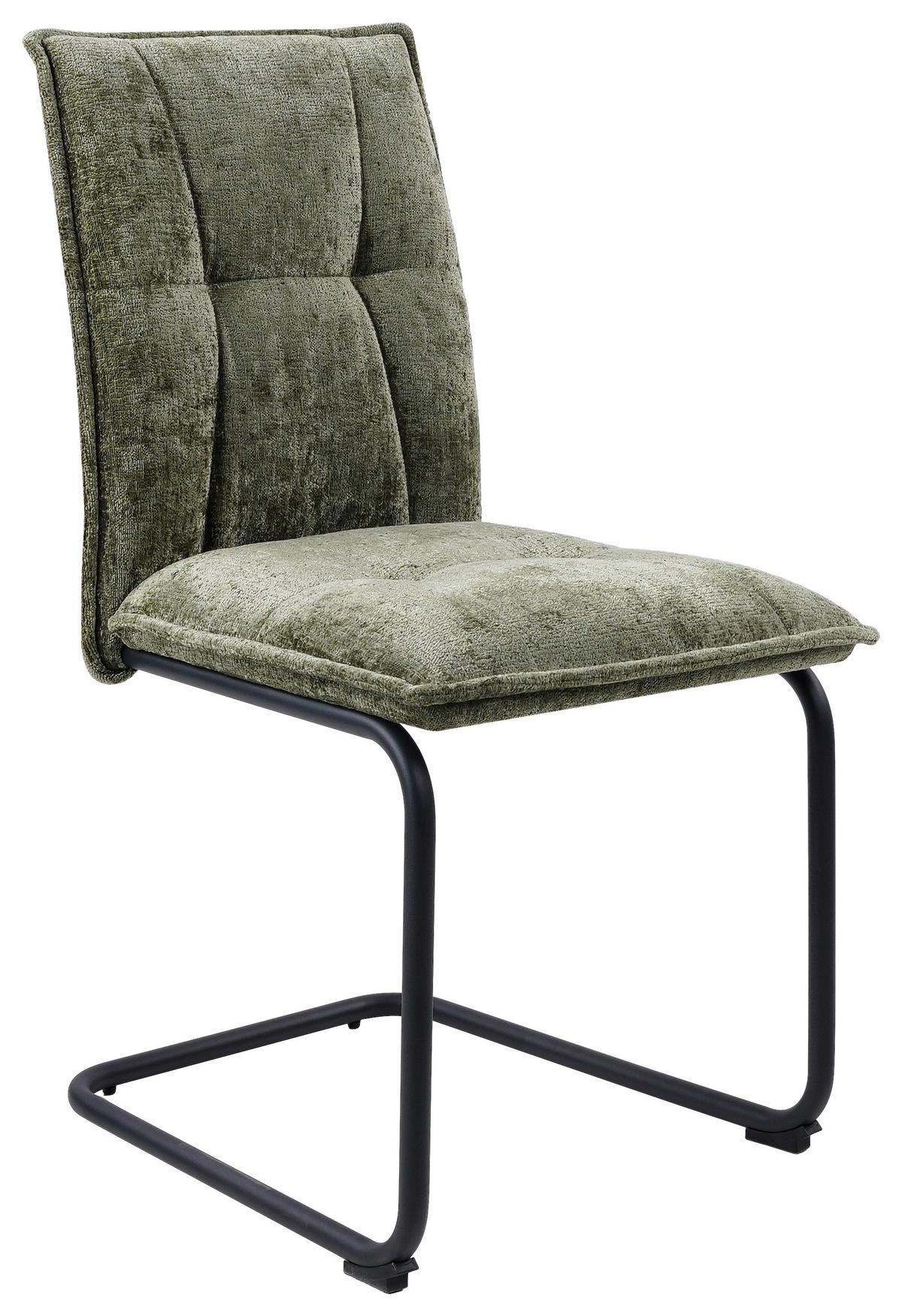 Schwingstuhl Como Grün - Schwarz/Grün, MODERN, Textil/Metall (47/92/58cm) - Mömax