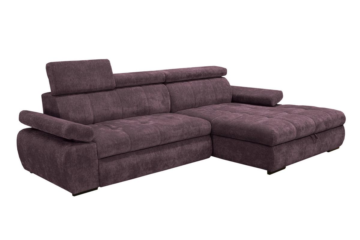 Kutna Garnitura Vegas - boje kupine/crna, Design, drvo/tekstil (294/173cm) - Modern Living