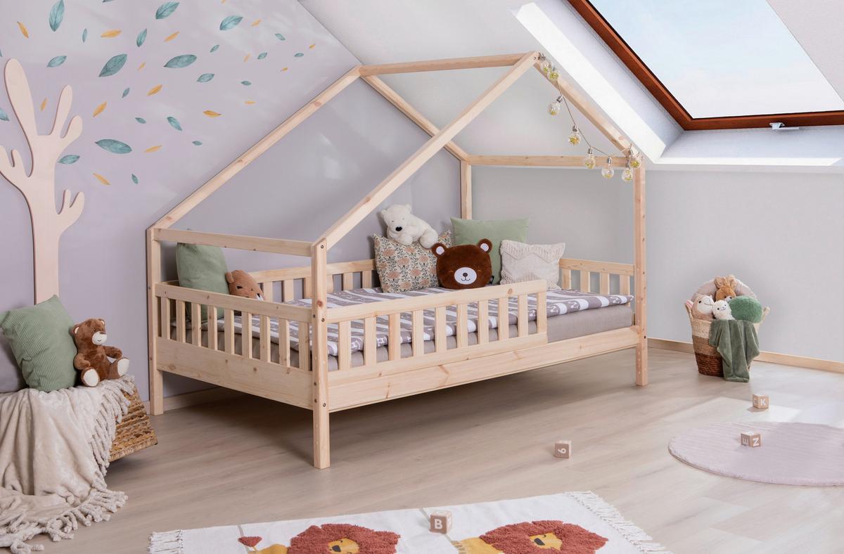 Hausbett Lou ca. 120x200 cm Holz - Naturfarben, MODERN, Holz (120/200cm) - MID.YOU