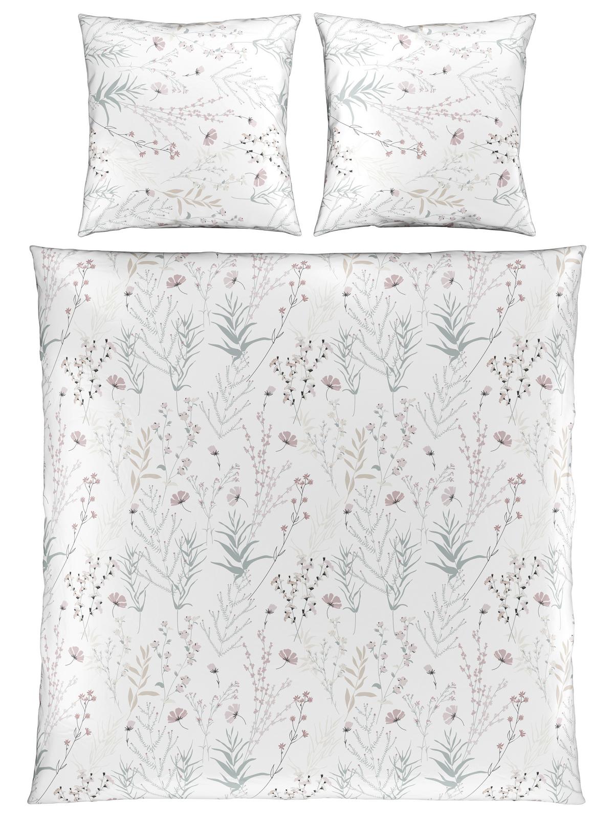 Bettwäsche Lina XXL Weiß ca. 200x200cm - Weiß, KONVENTIONELL, Textil (200/200cm) - Mömax