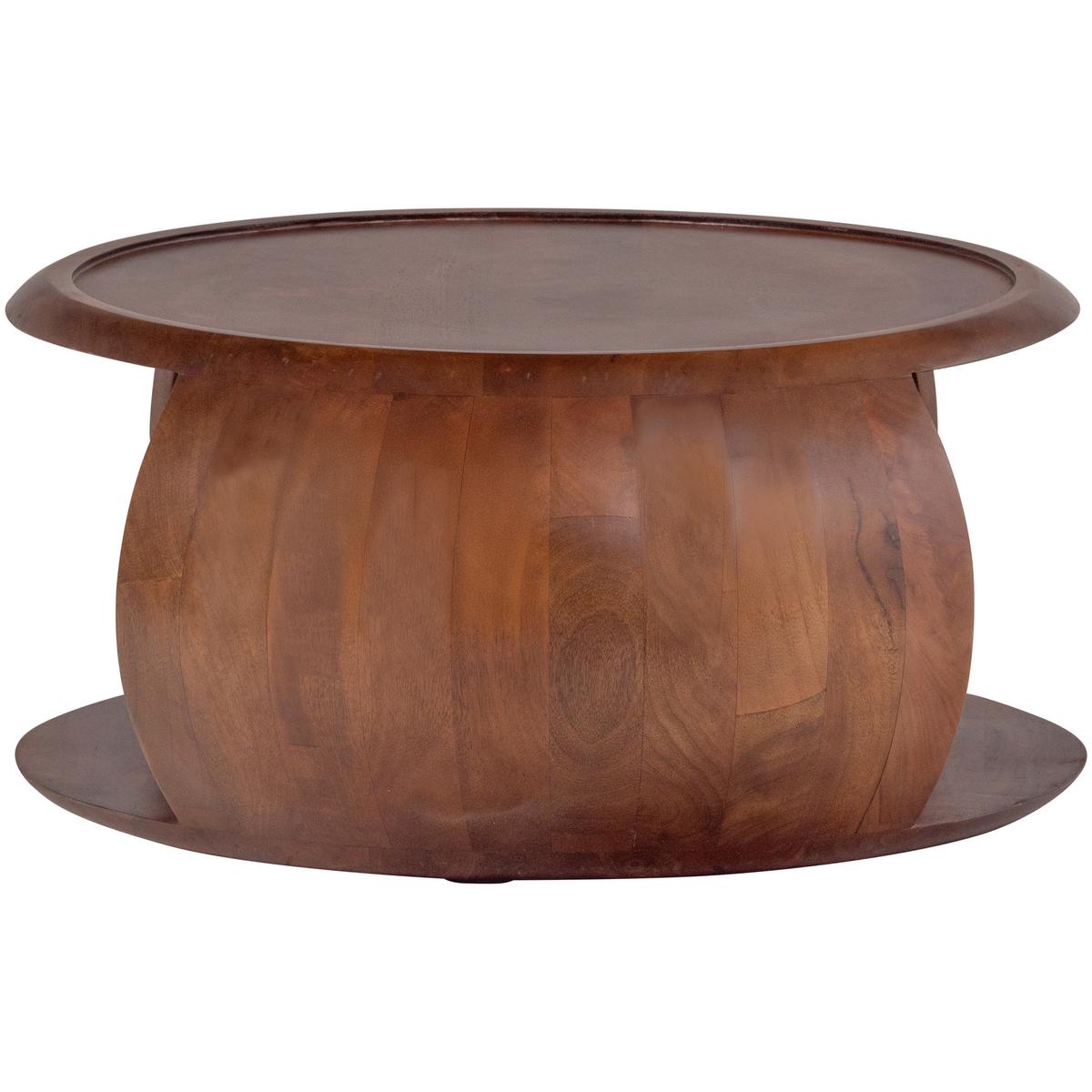 Couchtisch Cole Mangoholz - Braun, Design, Holz (72/72/36cm) - Livetastic