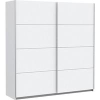 Omara Z Drsnimi Vrati Lyon, Bela - srebrne barve/bela, Design, kovina/leseni material (200/210/61cm) - Ti'me