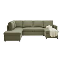 Sarokkanapé Martina - zöld, Modern, faalapú anyag/textil (204/89/276cm) - Mömax