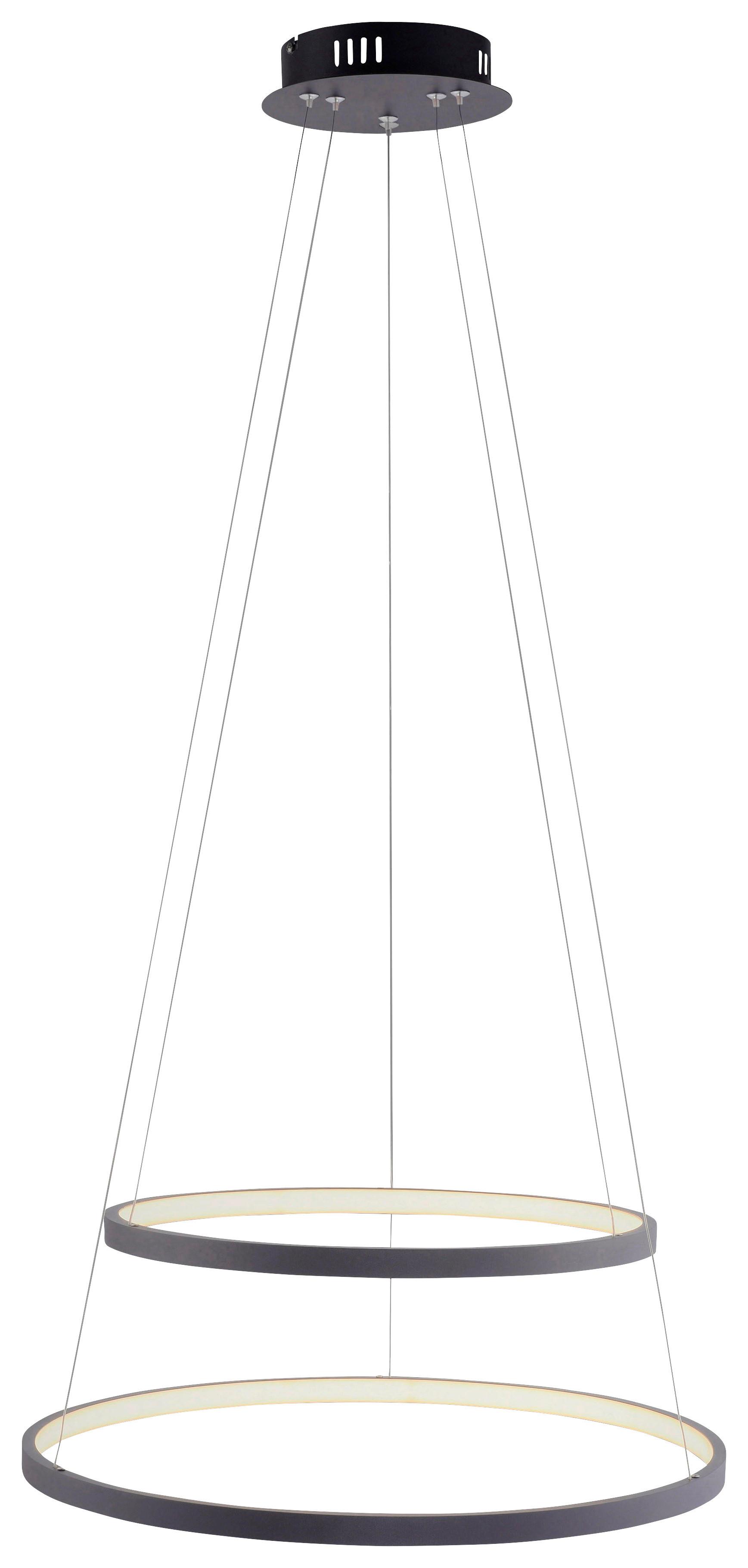 Viseča Led-svetilka Milan - antracit, Design, kovina/umetna masa (50/50/120cm)
