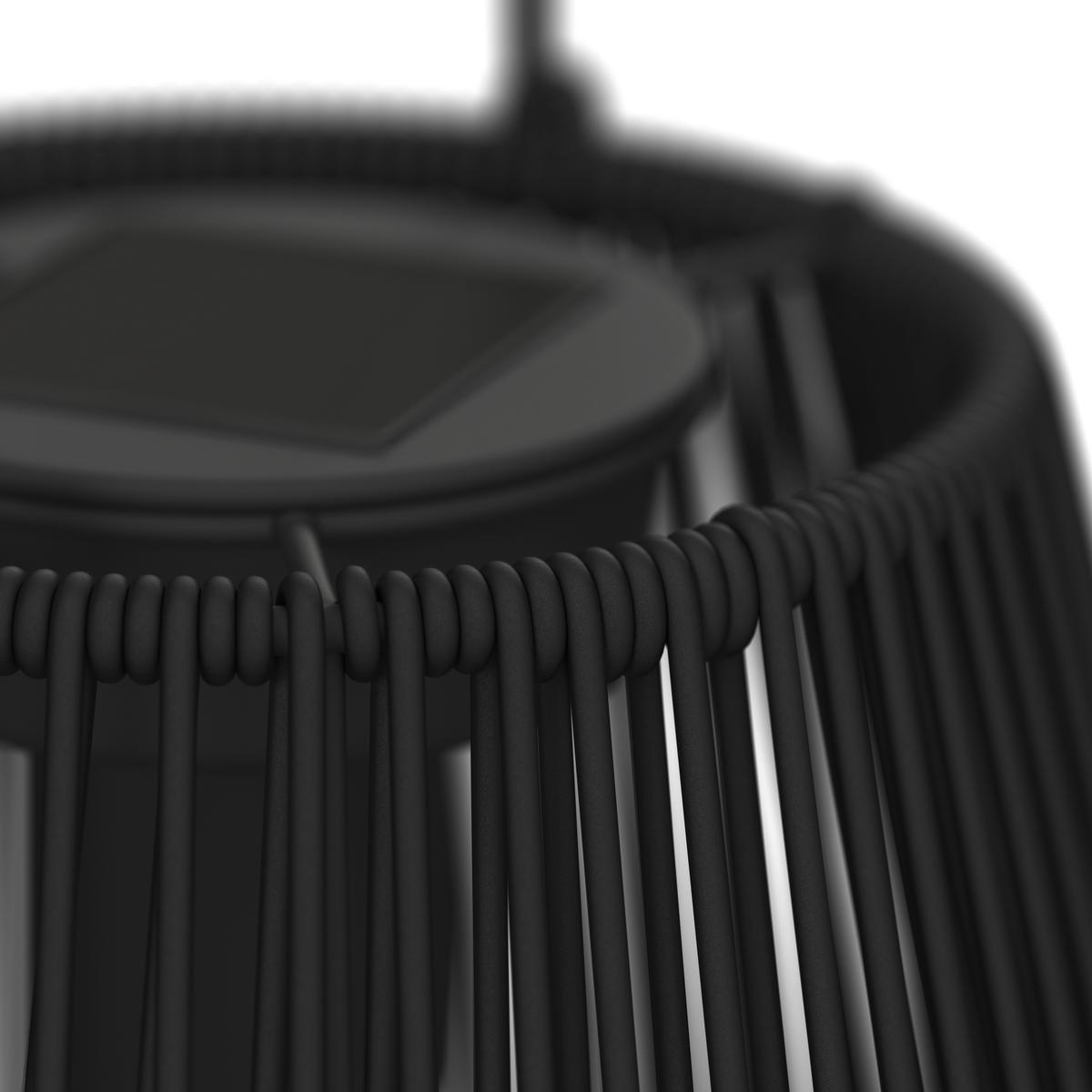 Solarleuchte Glow Schwarz Metall/Kunststoff - Schwarz, MODERN, Kunststoff/Metall (20,5/26/20,5cm) - Bessagi Garden