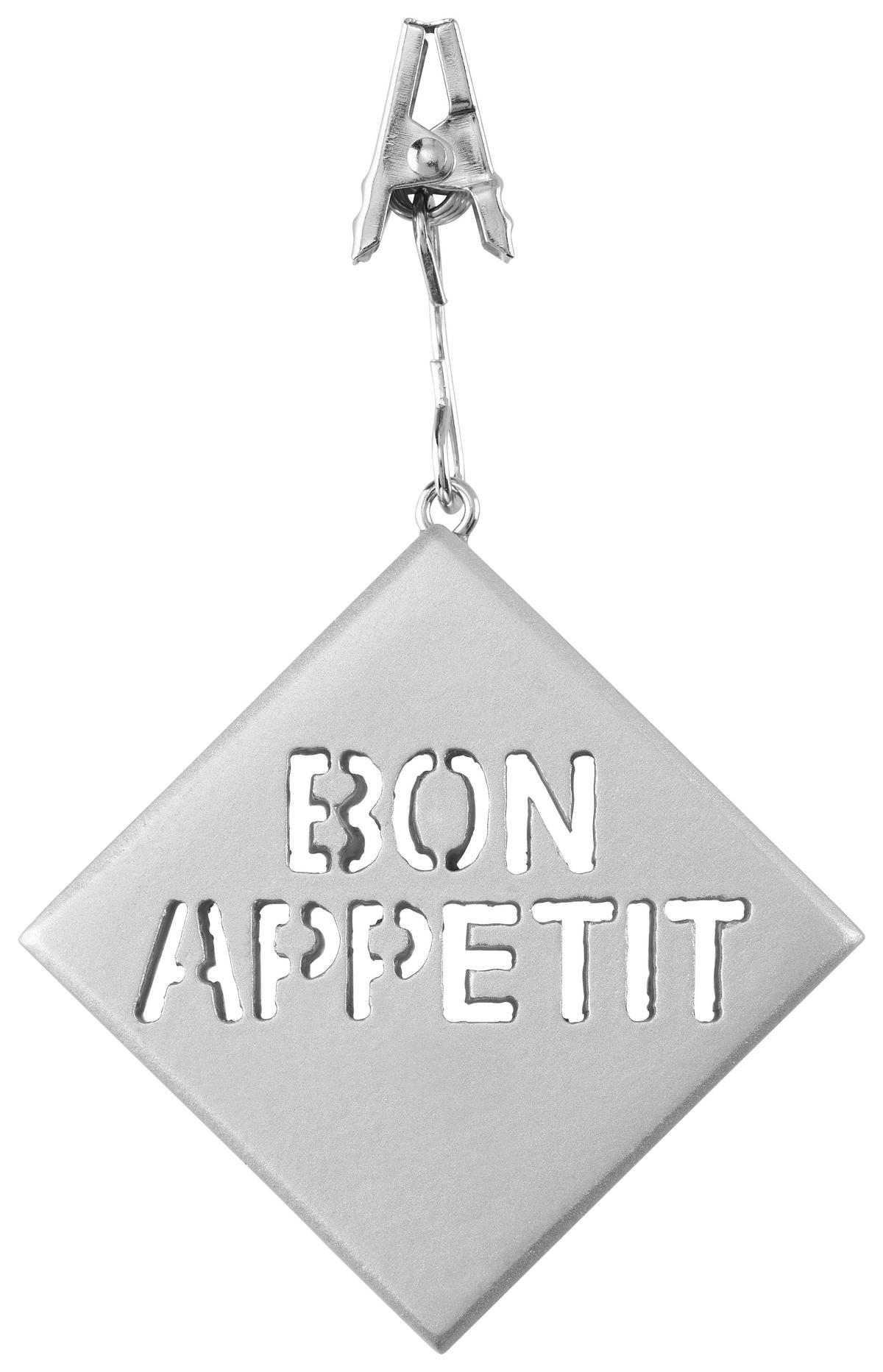 Tischtuchbeschwerer Bon Appetit, 4-teilig - Anthrazit/Rot, Naturmaterialien/Metall (4,5/4,5cm) - Modern Living