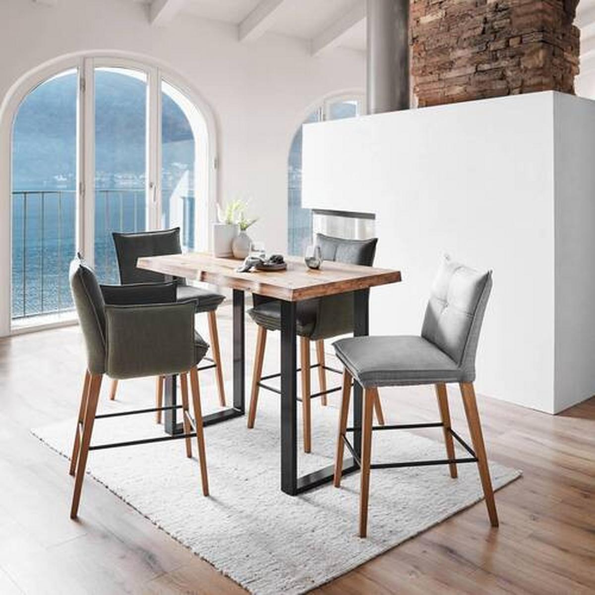 STÓŁ BAROWY COUNTRY - kolor dębowy/czarny, Natur, metal/drewno (140/80/105cm) - Landscape