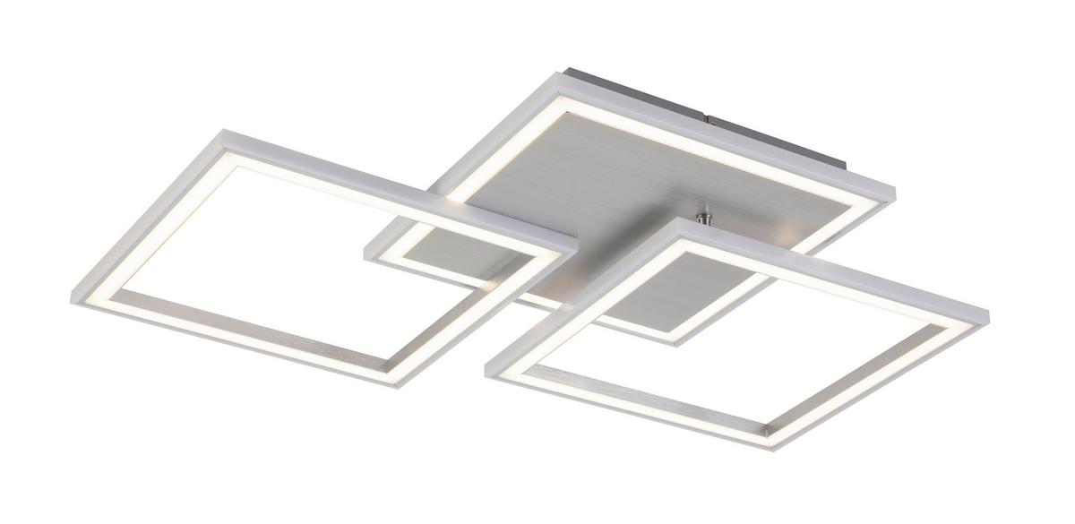 Led Mennyezeti Lámpa Qinton - alumíniumszínű, Romantik / Landhaus, műanyag/fém (95/44/7,3cm) - Premium Living