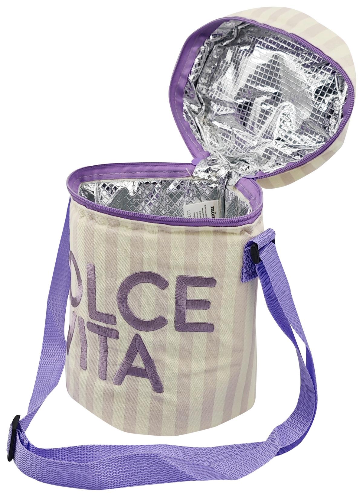 Kühltasche Dolce Vita Weiß/Flieder ca. 7l - Flieder/Weiß, KONVENTIONELL, Kunststoff/Textil (17/24/17cm) - Mömax