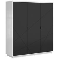 Ormar S Klasičnim Vratima Forn - bijela/bijela visoki sjaj, Moderno, drvni materijal/metal (180/200,5/56,5cm) - Modern Living