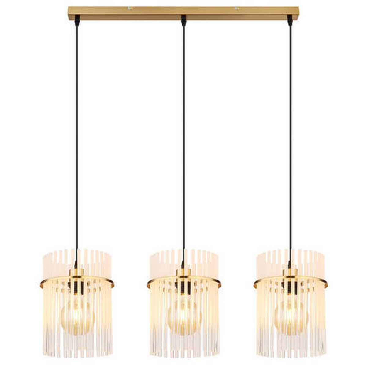 Viseća Svjetiljka Gorley - zlatne boje, Design, staklo/metal (80/20/140cm) - Globo