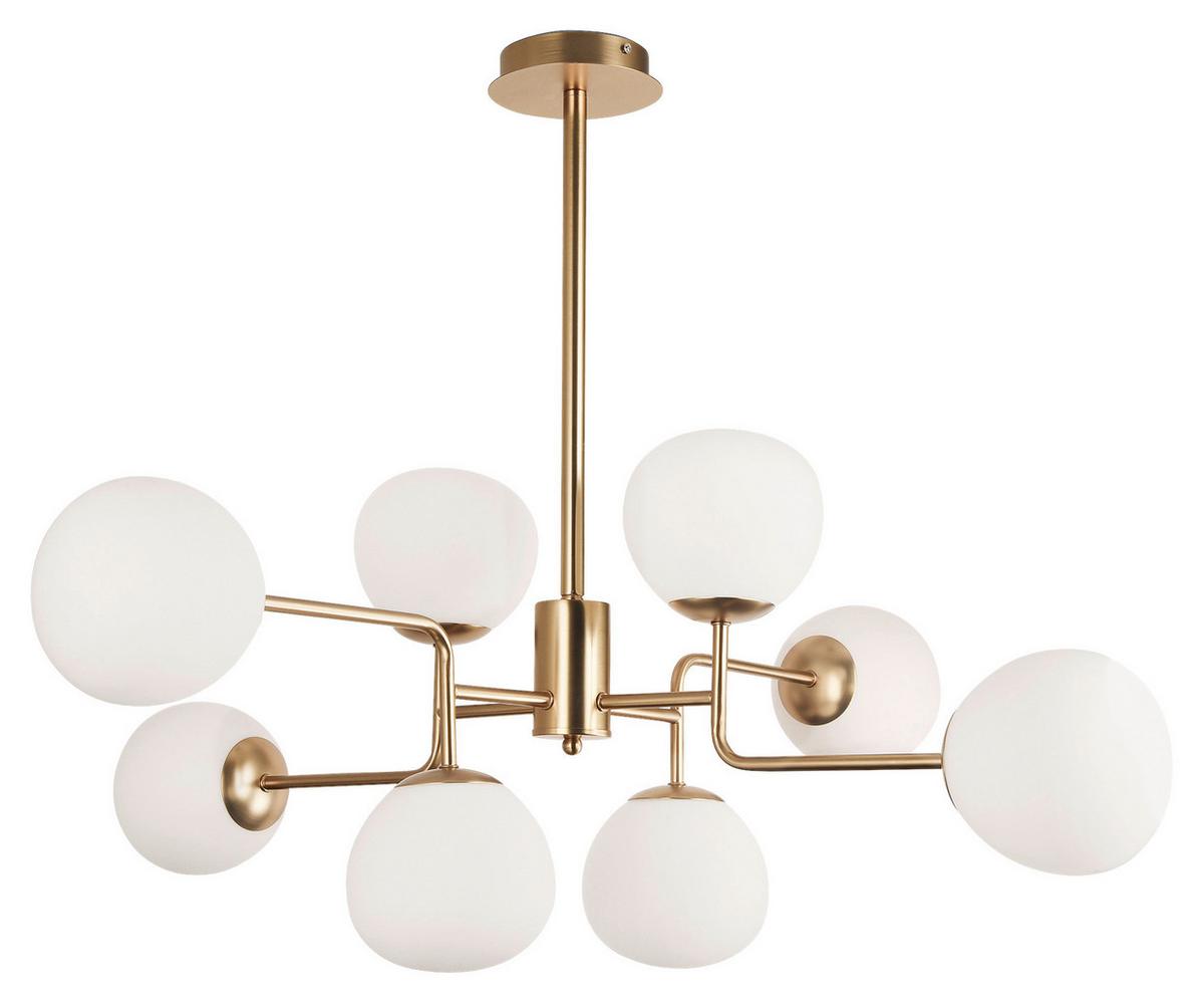 Kronleuchter Erich Messingfarben max. 40 Watt - Messingfarben, Trend, Glas/Metall (96/26,5/57cm) - MAYTONI