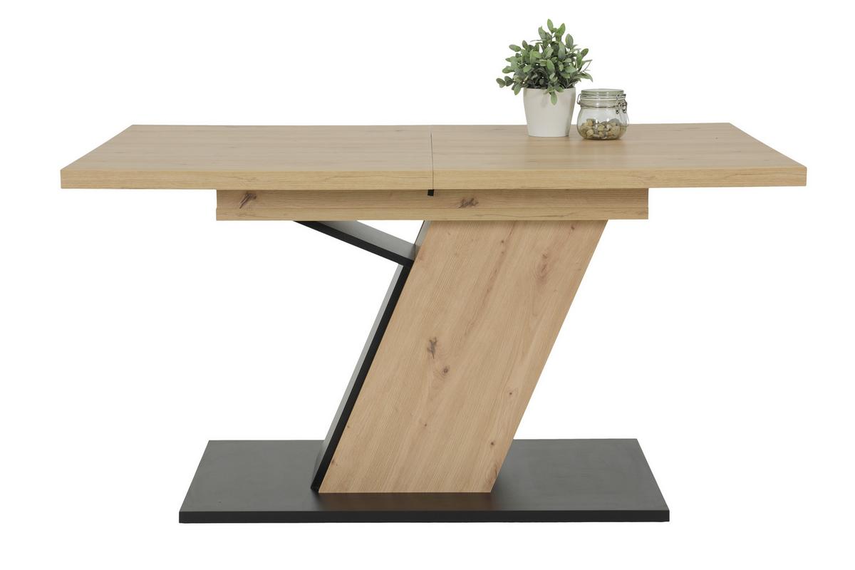 TISCHGRUPPE LUISE G - Eiche Artisan/Grau, MODERN, Holzwerkstoff/Textil (140 - 180/76/90cm) - MID.YOU