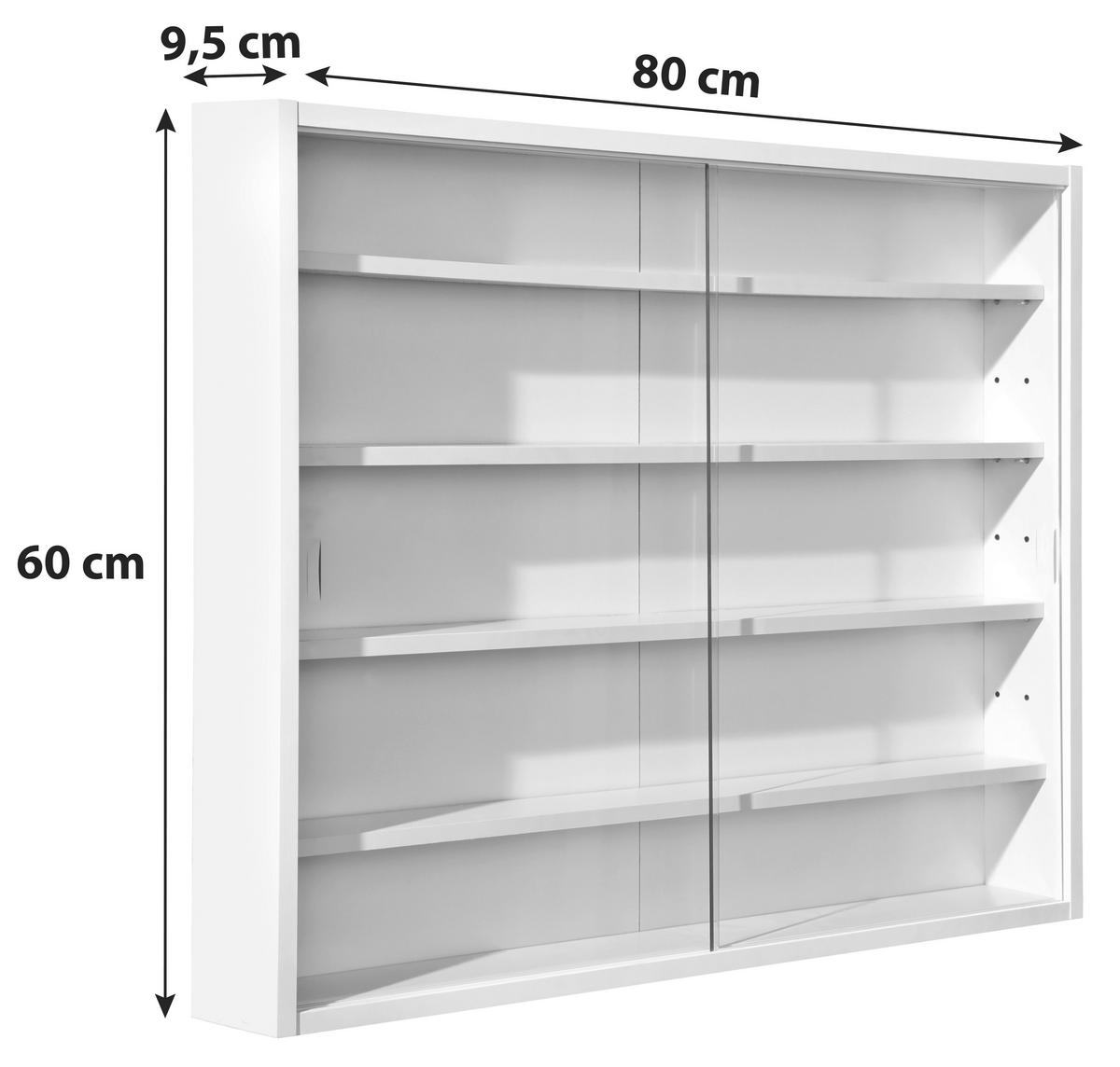 Hängevitrine Collectizioni braun - Sonoma Eiche, KONVENTIONELL, Glas/Holzwerkstoff (80/60/9,5cm) - MID.YOU