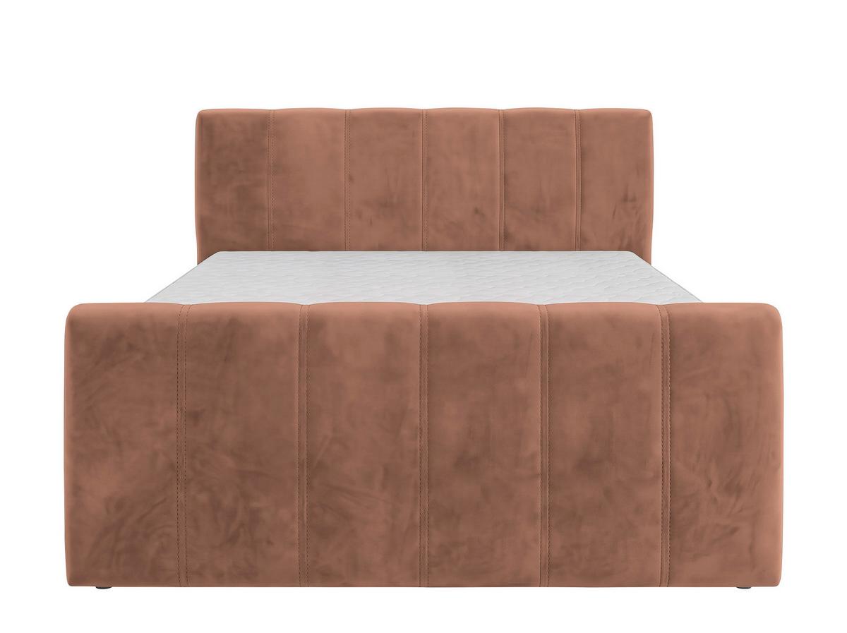 Boxbett Dana Plus Hellbraun ca. 140x200cm - Hellbraun/Schwarz, Kunststoff/Textil (140/200cm) - Based