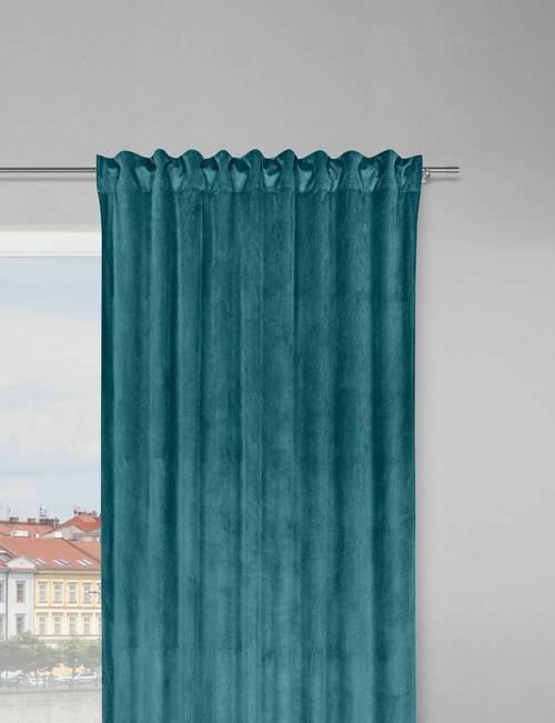 Fertigvorhang Bianca Samtoptik ca. 140x245cm - Jadegrün, KONVENTIONELL, Textil (140/245cm) - Modern Living