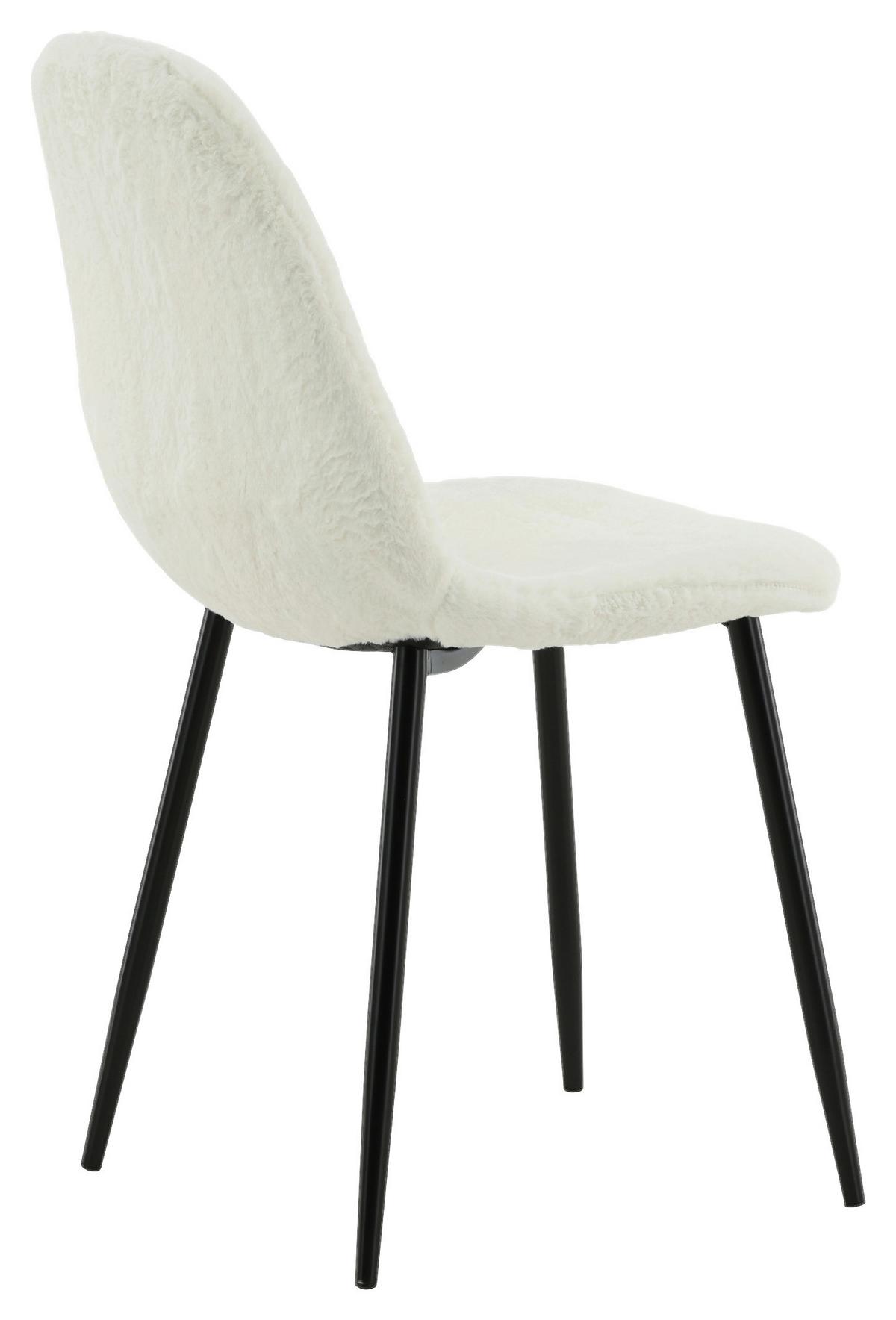 STUHL-SET POLAR - Schwarz/Weiß, Design, Textil/Metall (44/87/53cm) - Livetastic