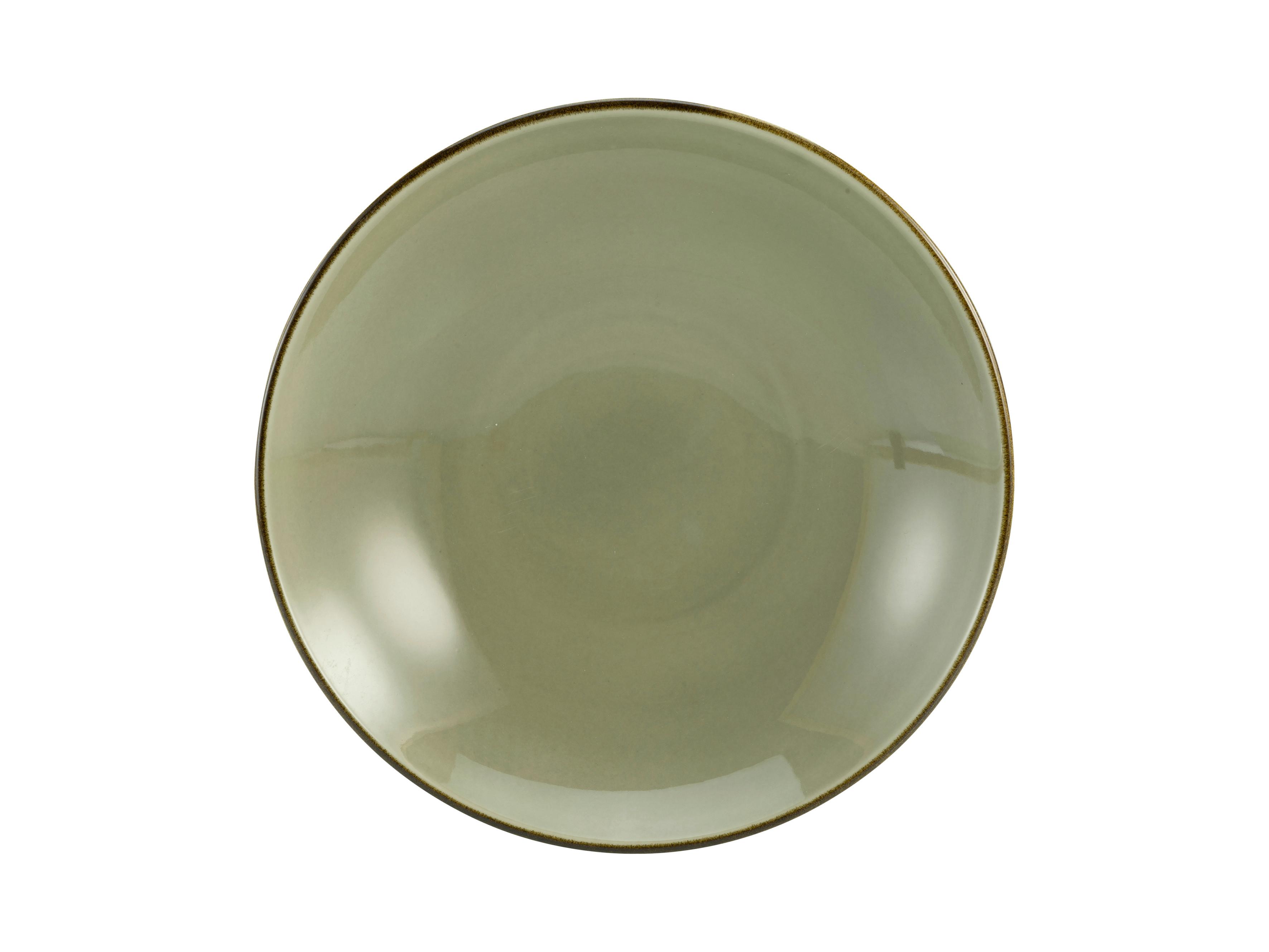 Mélytányér Linen - taupe, kerámia (22/22/4cm) - Premium Living