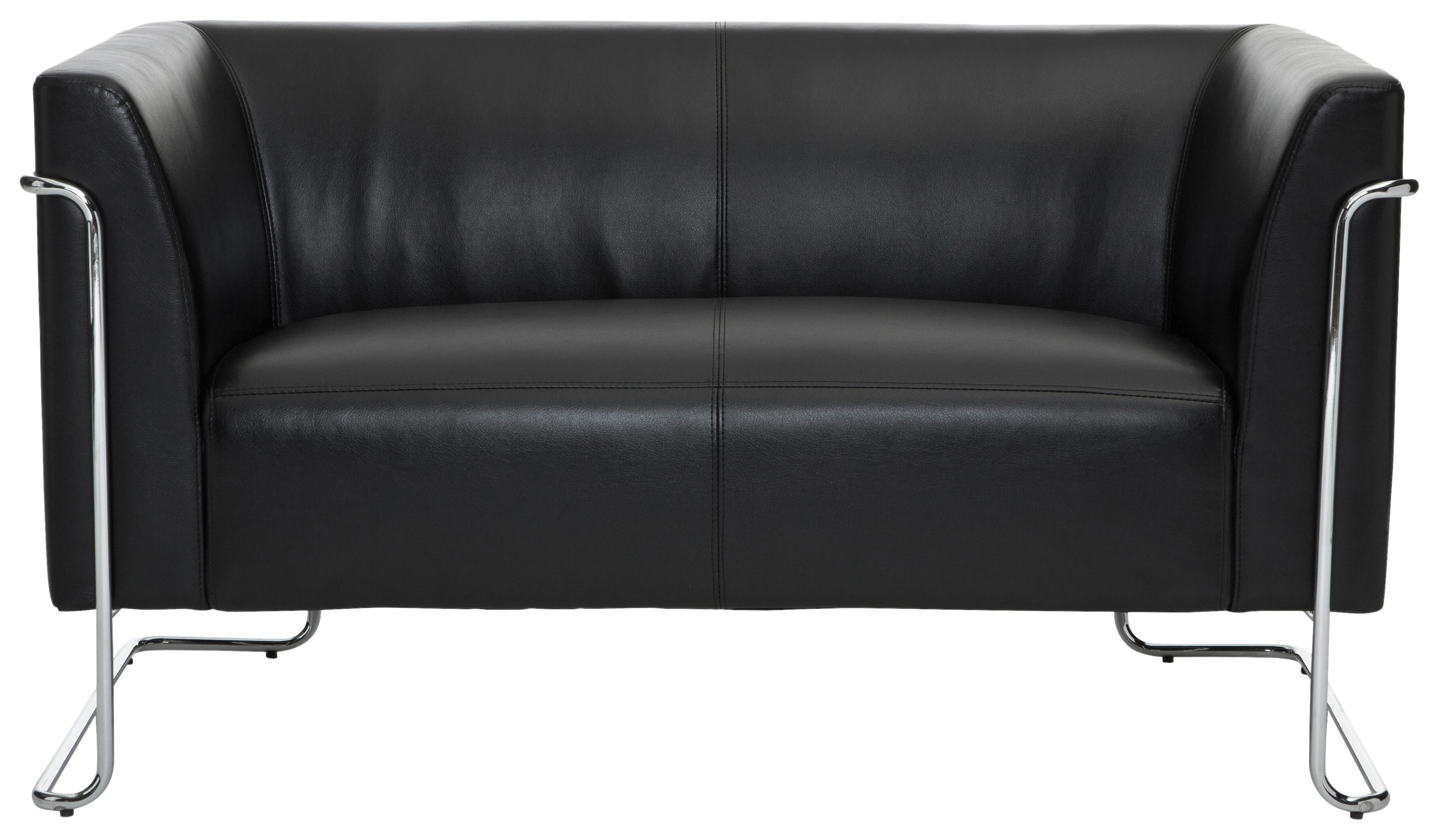 Dvosed Curacao, Črna - srebrne barve/črna, Moderno, kovina/tekstil (130/71/74cm) - MID.YOU
