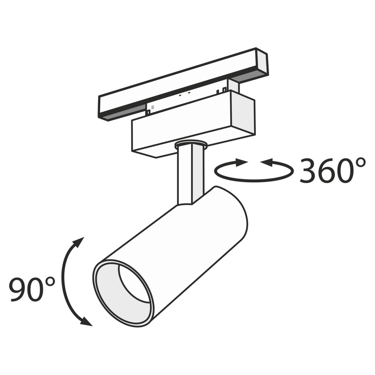 Schienensyste-Strahler Focus LED max. 18 Watt - Schwarz, Basics, Metall (12/14,6/13,6cm) - MAYTONI