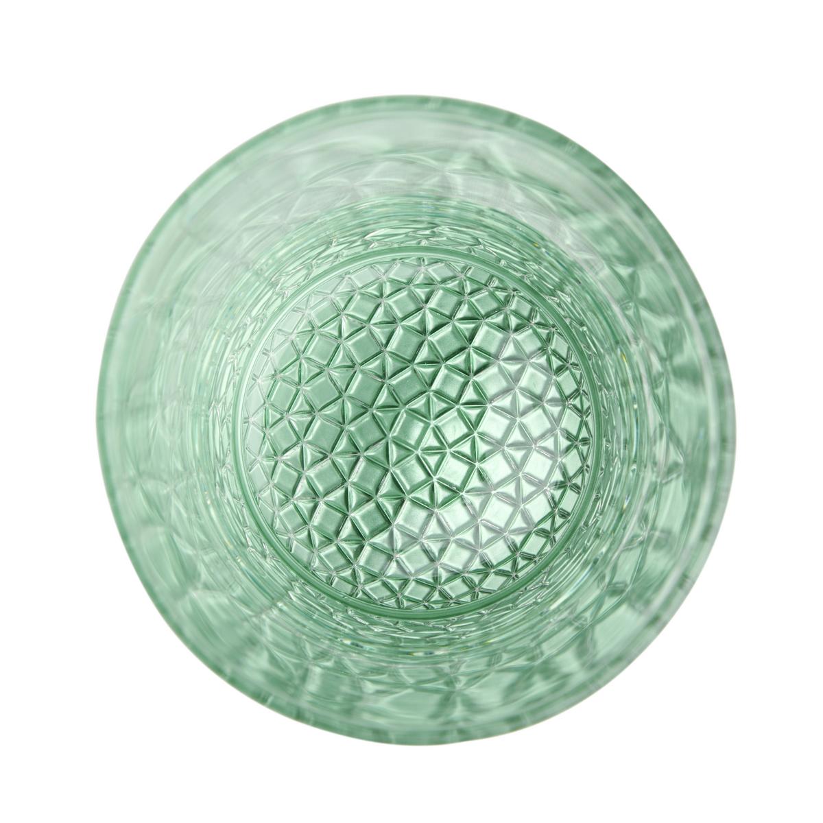 KOMPLET SZKŁA STOŁOWEGO AGNETO - zielony, Modern, szkło (420ml) - Bessagi Home