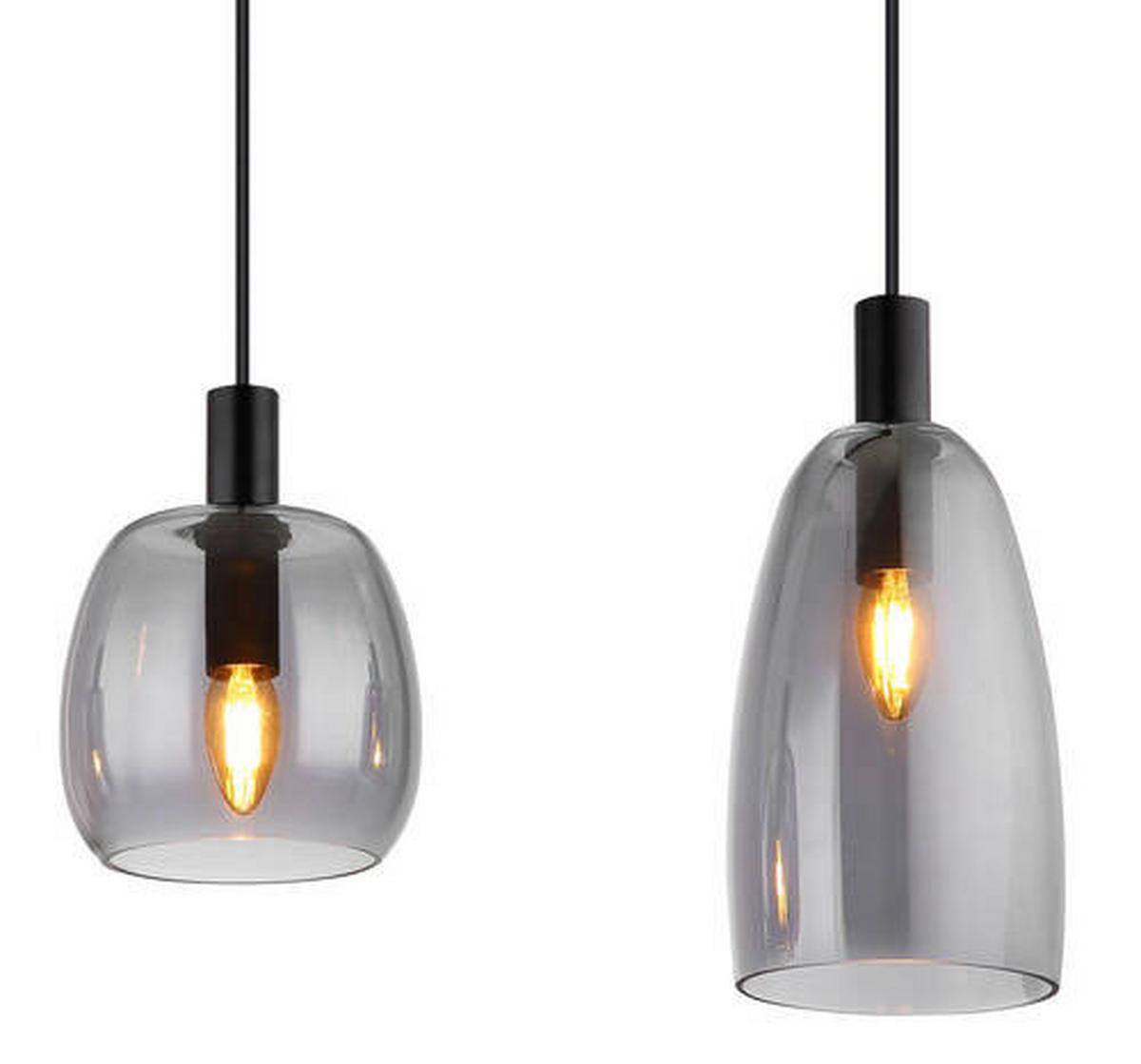 Svjetiljka Viseća 15789-4hb - crna, Design, staklo/metal (107/16/120cm) - Globo