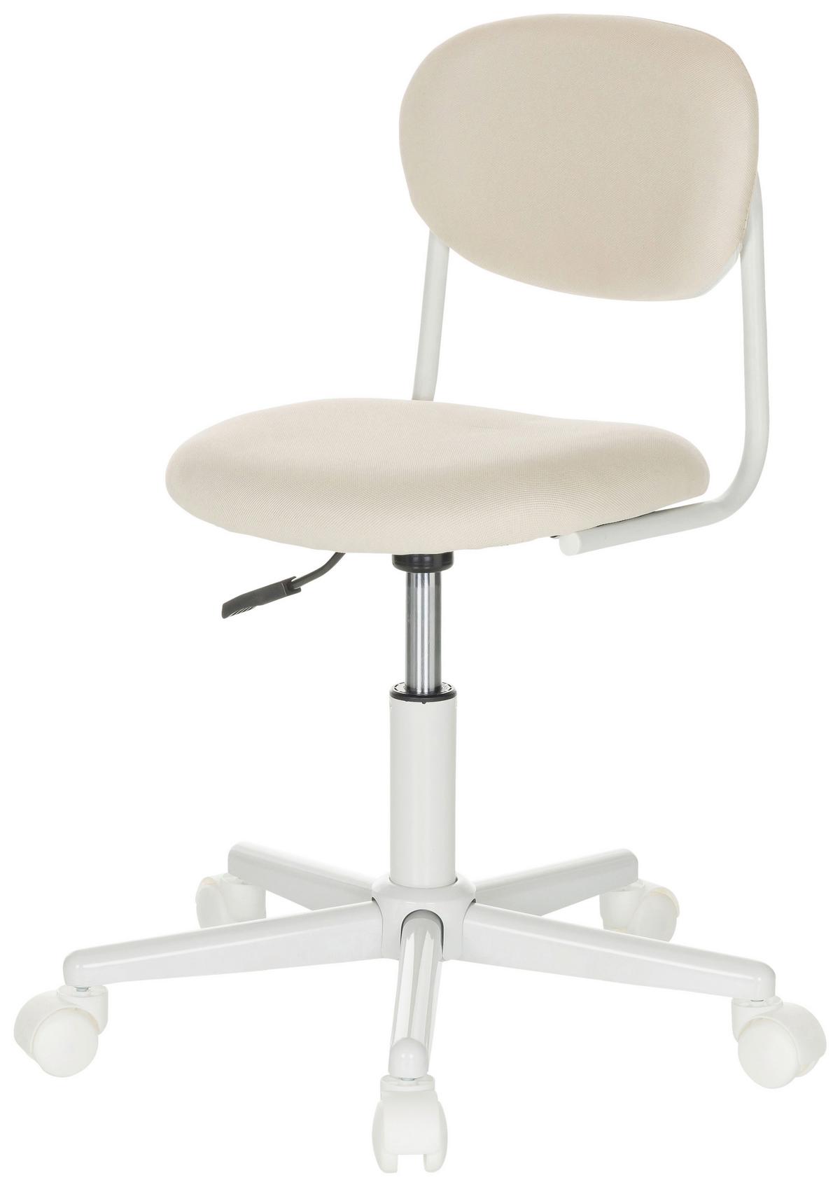 Otroški Vrtljivi Stol Kiddy Base I, Bež - bela/bež, Basics, umetna masa/tekstil (60/72-83/60cm) - MID.YOU