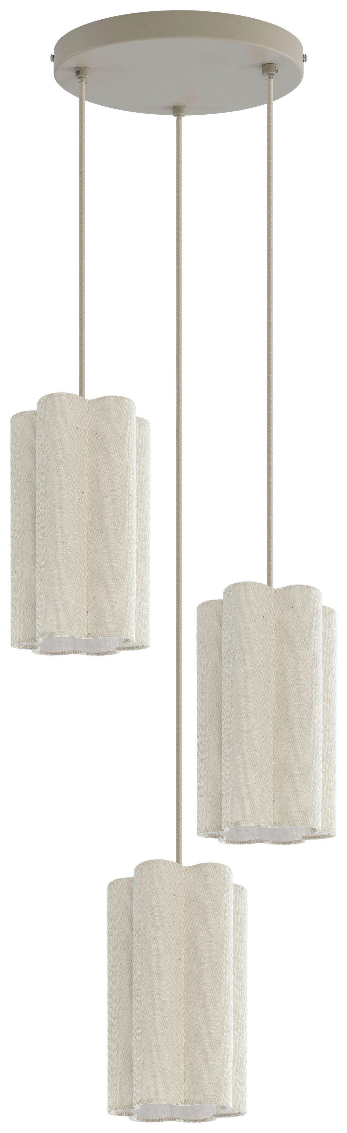 LAMPA WISZĄCA DALMA - beżowy, Trend, tworzywo sztuczne/metal (34/120cm) - Novel