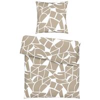 Bettwäsche Axel Weiss/Beige ca. 135x200cm - Beige/Weiß, MODERN, Textil (135/200cm) - Mömax