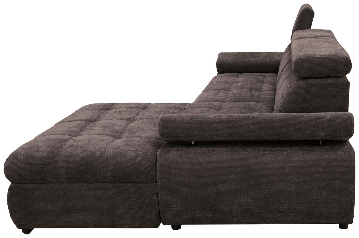 Kutna Garnitura Vegas - tamno smeđa/crna, Design, drvo/tekstil (294/173cm) - Modern Living