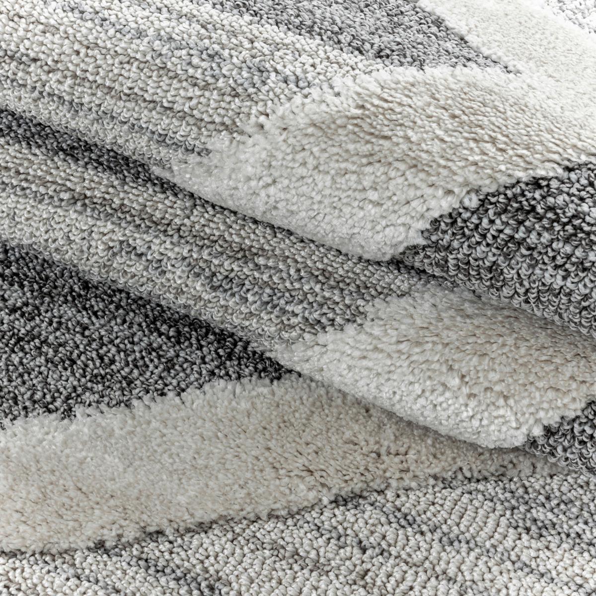 Webteppich Pisa Grau Ø ca. 160cm - Grau, KONVENTIONELL, Textil (160cm)