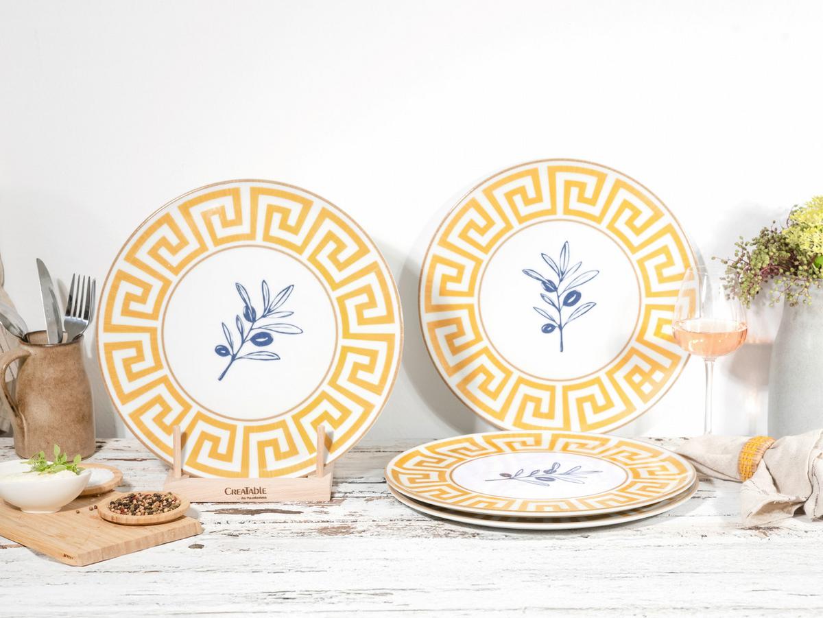 Set Krožnikov Za Pico Gourmet Athena, 4-Delni - bela/barve medu, Basics, keramika (32cm) - Creatable