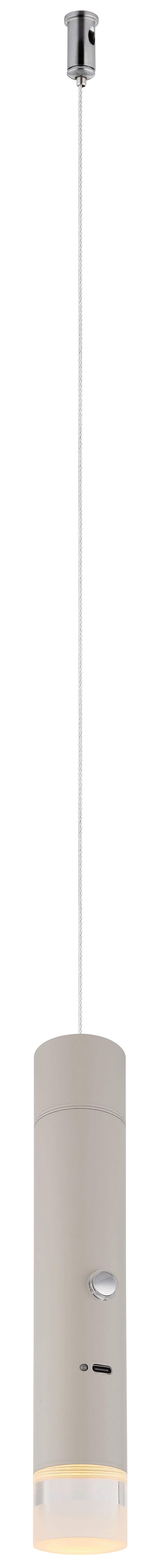 LAMPA WISZĄCA LED 16060S PELO - przejrzysty/kolor piaskowy, Design, tworzywo sztuczne/metal (38/120cm) - Globo