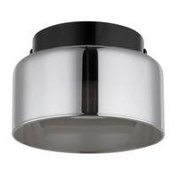 Led-deckenleuchte 16055ds Higgins - Schwarz/Grau, Design, Glas/Metall (13/8,5cm) - Globo